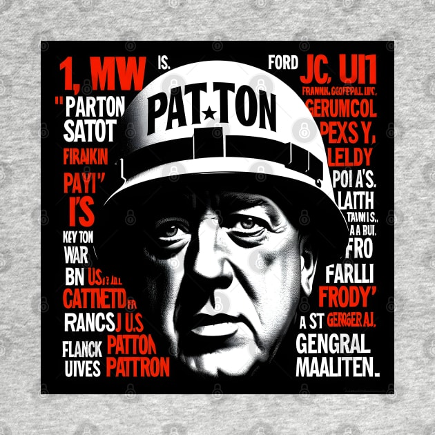 Digital Portrait of General George S. Patton, Jr. by AlexBRD